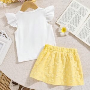 Ensemble haut jupe papillon
