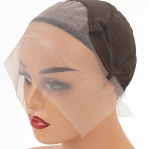 1 pc bonnet dentelle brune