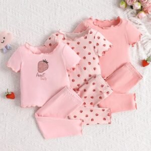 6 pcs pyjama fraise tricot