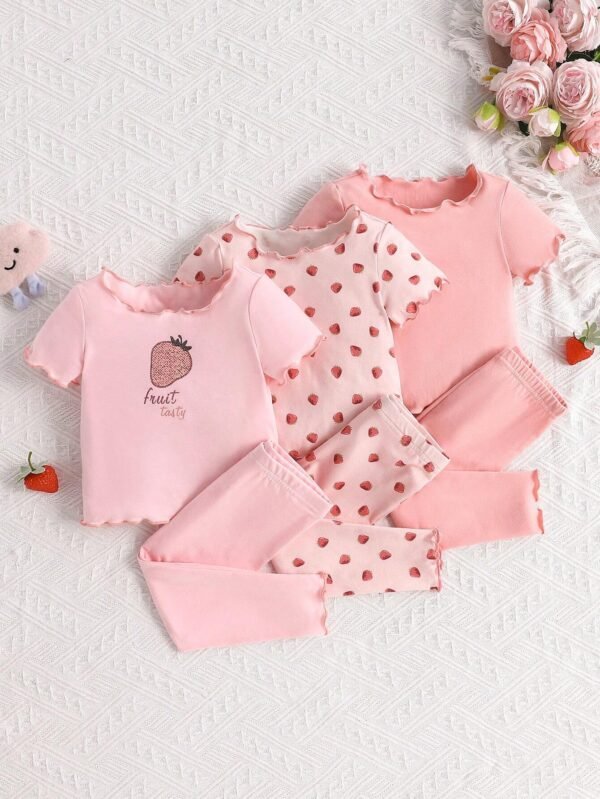 6 pcs pyjama fraise tricot