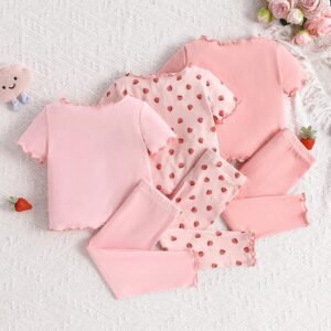 6 pcs pyjama fraise tricot