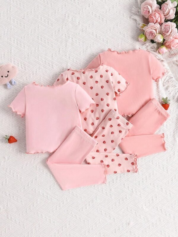 6 pcs pyjama fraise tricot – Image 2