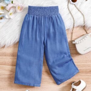Jean large taille haute rayonne