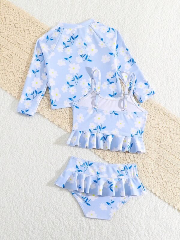 Bikini volants floral zip – Image 2