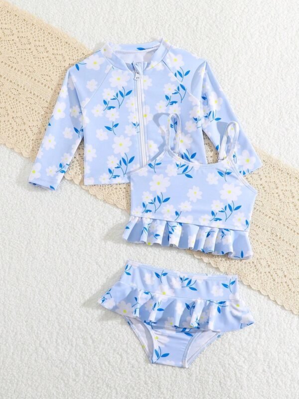 Bikini volants floral zip – Image 5