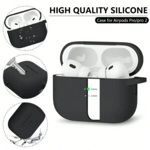 Coque silicone AirPods avec brosse
