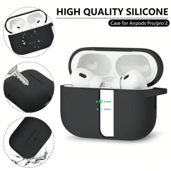 Coque silicone AirPods avec brosse – Image 2