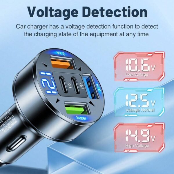 Chargeur voiture 100W 3 ports – Image 3