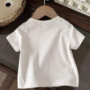 T-shirt blanc manches courtes floral