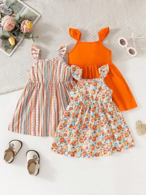 Set 3 pcs robe sans manches