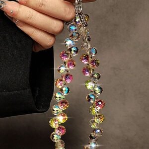 Lanière perles brillantes transparente