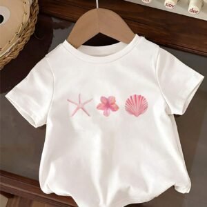 T-shirt manches courtes fleurs