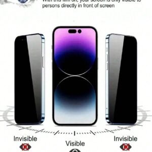 2 pcs verre anti-espion iPhone