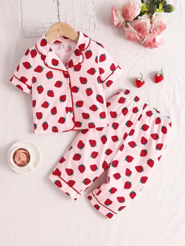 2 pcs chemise fraise bébé