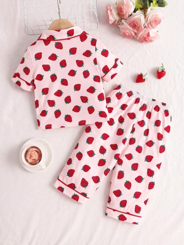 2 pcs chemise fraise bébé – Image 2