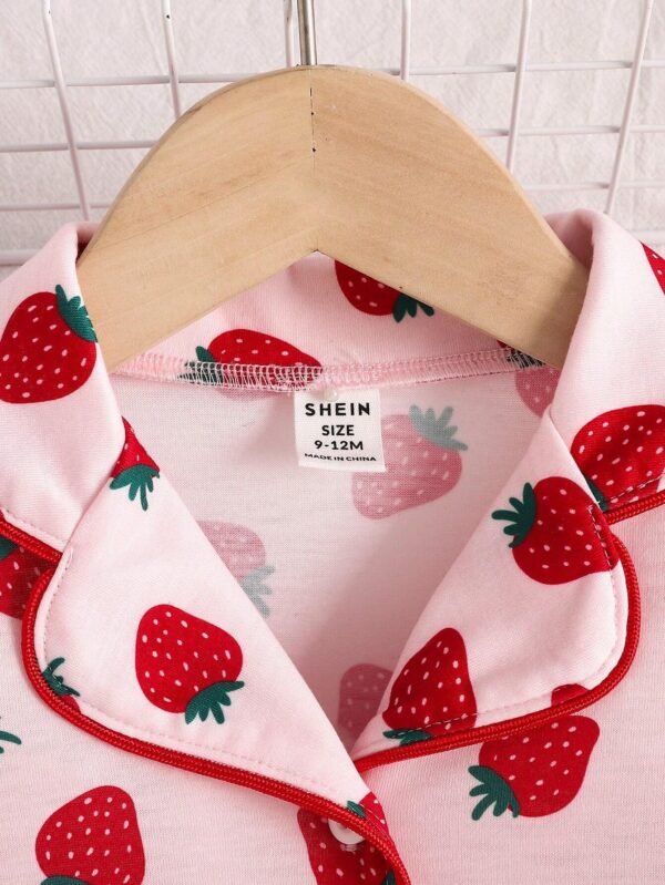 2 pcs chemise fraise bébé – Image 3