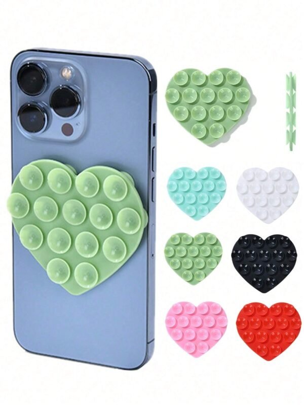 1 pcs Support silicone ventouse cœur