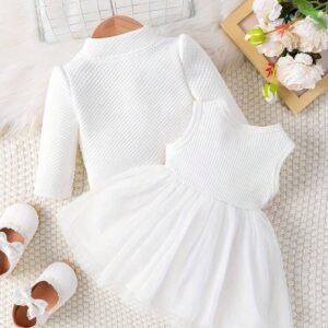 Ensemble robe tulle + veste bébé