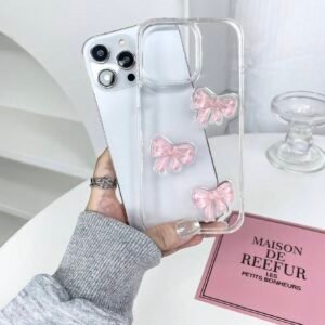Coque perles décorative nœud