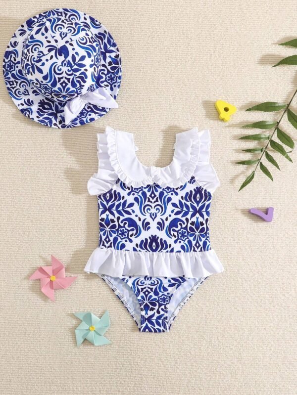 Maillot bain 1 pc chapeau