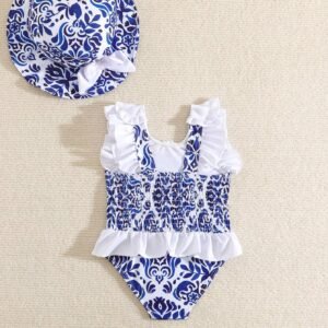 Maillot bain 1 pc chapeau