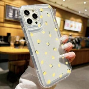 Coque transparente citron anti-chute