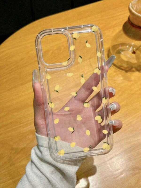 Coque transparente citron anti-chute