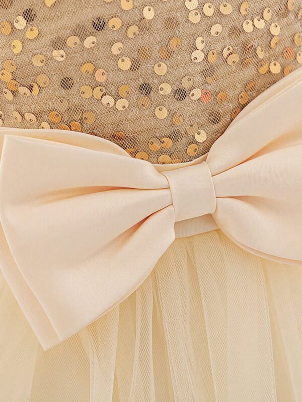 Robe princesse paillettes champagne – Image 8