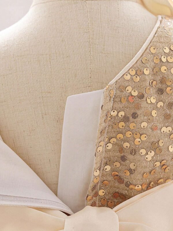 Robe princesse paillettes champagne – Image 7