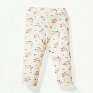 2 pcs leggings fleuris/unis