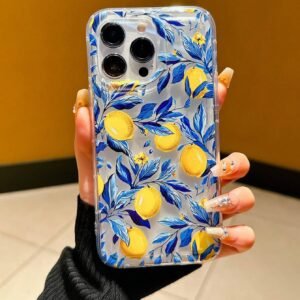 Coque motif feuilles citronnier
