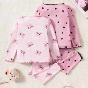 Set 4 pcs top pantalon volants