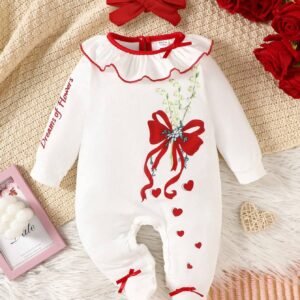 2 pcs barboteuse cœur hiver