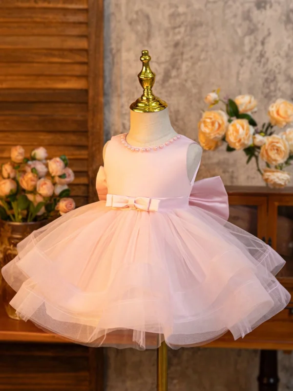 Robe fête volants nœud – Image 2