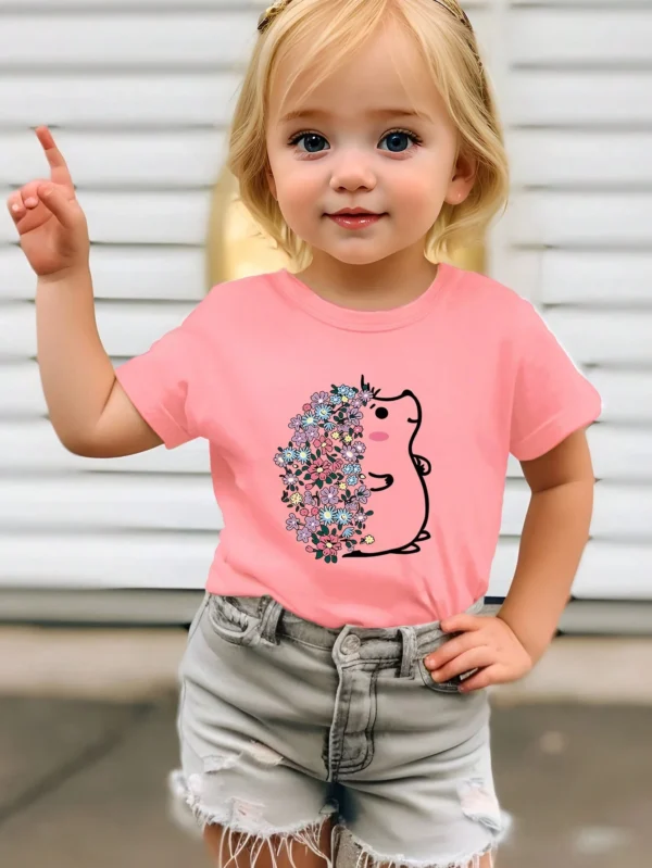 T-shirt hérisson floral