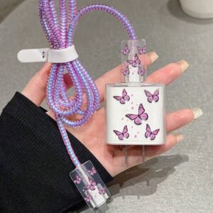 5 pcs chargeur violet 20W