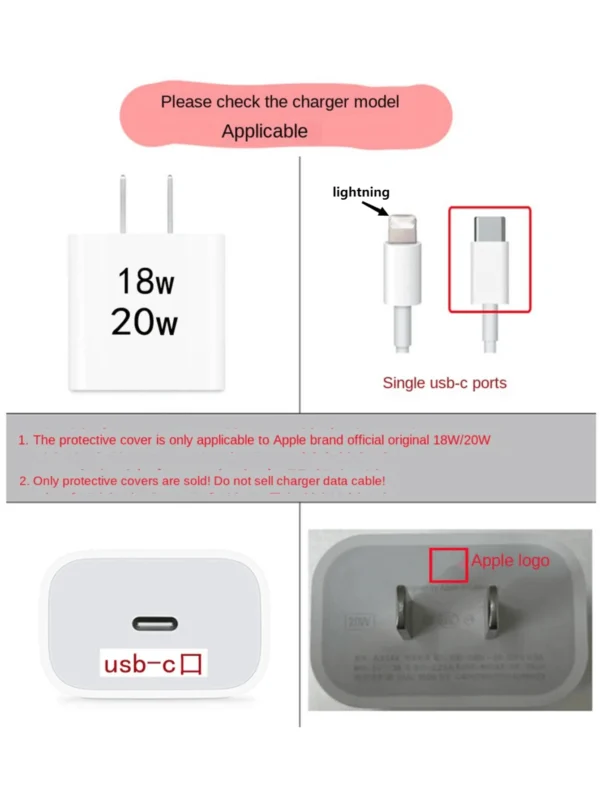 5 pcs chargeur violet 20W – Image 8