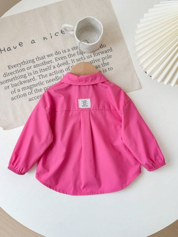 Chemise rose col manches longues