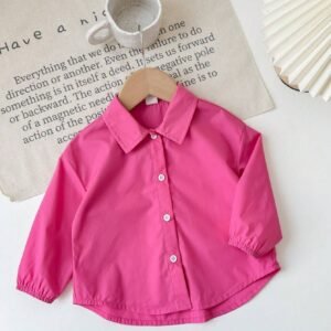 Chemise rose col manches longues