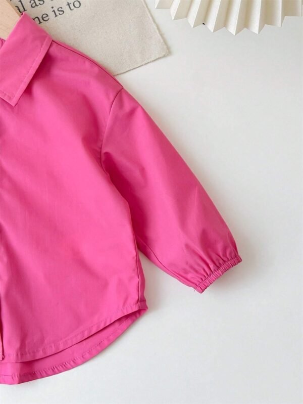 Chemise rose col manches longues – Image 3