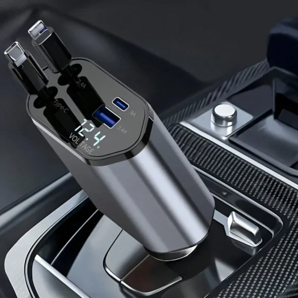Chargeur voiture câble rétractable – Image 13