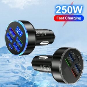 Chargeur voiture 250W 5 ports