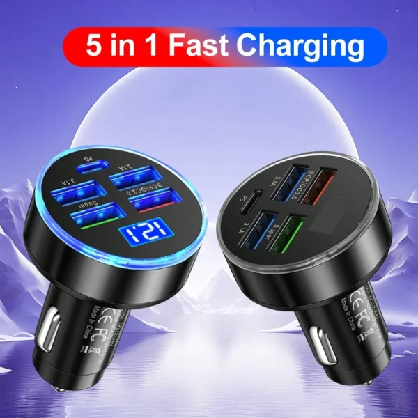 Chargeur voiture 250W 5 ports – Image 5