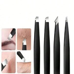 4 pinces sourcils acier