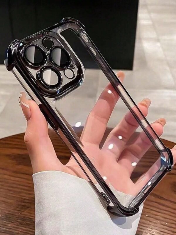 Coque transparente coin doré
