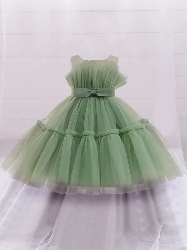Robe fête volants nœud