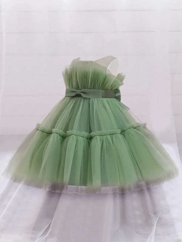 Robe fête volants nœud – Image 3