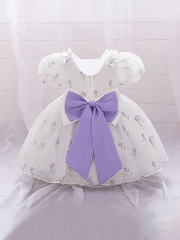 Robe demoiselle maille nœud
