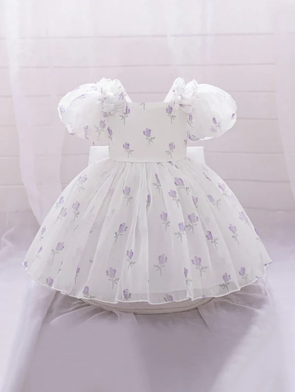 Robe demoiselle maille nœud – Image 2