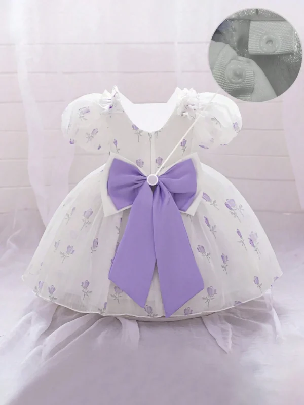 Robe demoiselle maille nœud – Image 4